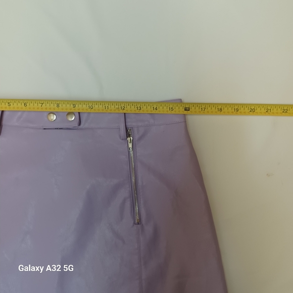 Miami For Francesca.s Size L Purple A-Line Mini Skirt with Slit - Picture 12 of 13
